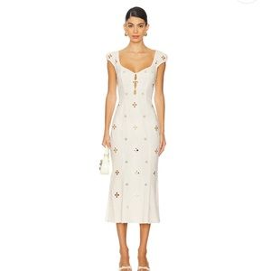 Mirror Palais  Maria Dress in Leite